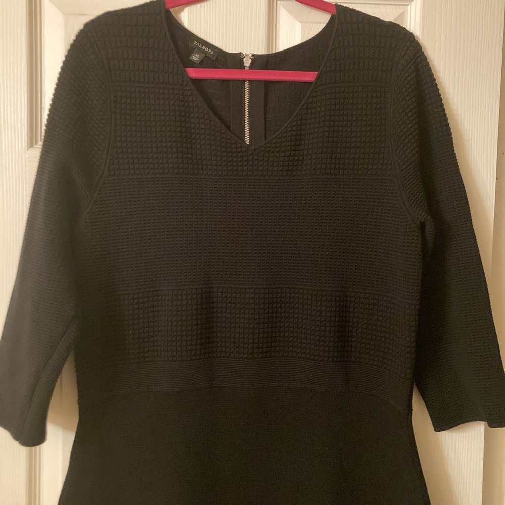 Talbots black sweater dress